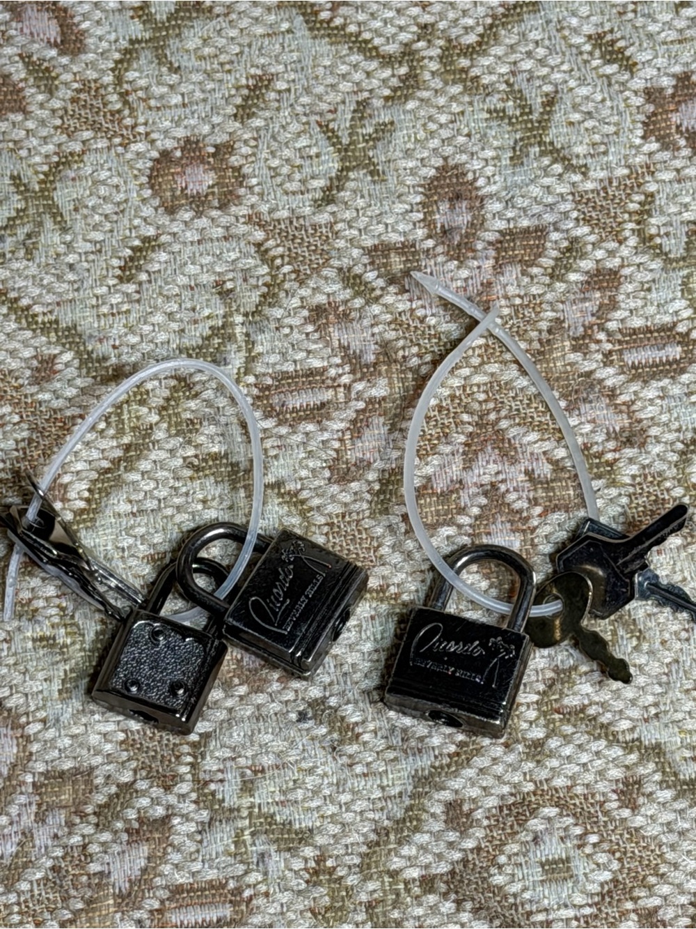 Unbranded Black Mini Padlock with Key - Set of 2